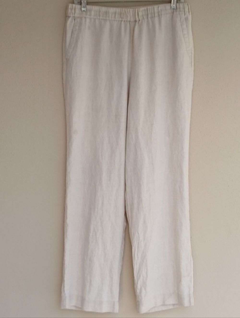 Linen Pants Off White Cream Size Large